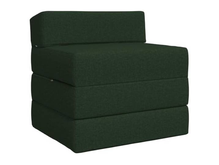KUTYWEXFM Faltbares Schlafsofa 2-in-1 Klappsofa Dunkelgrün 70x60x63cm Verwandelbar als Bodenmatratze oder Sessel. Die Schaumstofffüllung bietet Komfort im Schlafzimmer und Gästezimmer.
