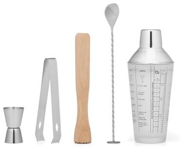 Cambridge 5-Piece Mixology Shaker Tool Set