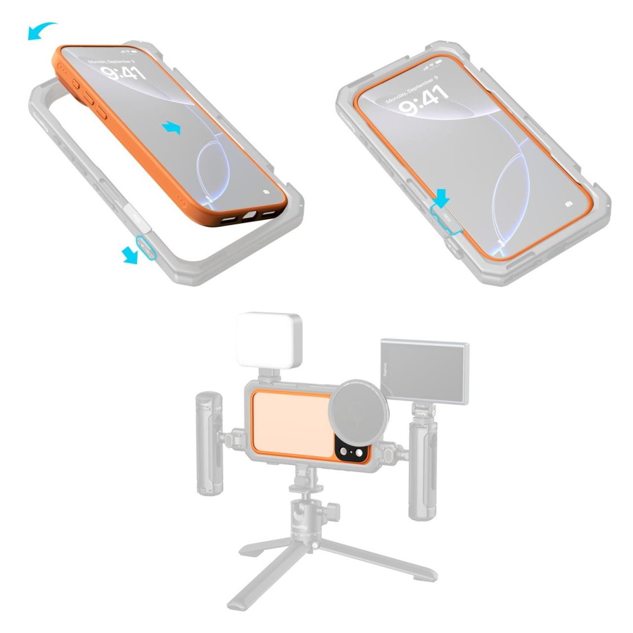 SmallRig 5795 FilMov Lightweight Photography Bumper Case for iPhone 17 Pro Max (Orange) (Apple iPhone 17 Pro Max) (5795)