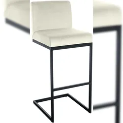 CLP Barhocker Hopewell Samt Samt HBT: 104x43x53 cm creme