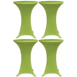 vidaXL Stretch-Tischhussen 4 Stk. 80 cm Grün