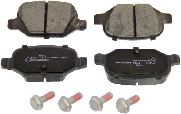 Mapco Bremsbelagsatz, Scheibenbremse 6716 Hinterachse Für Alfa Romeo