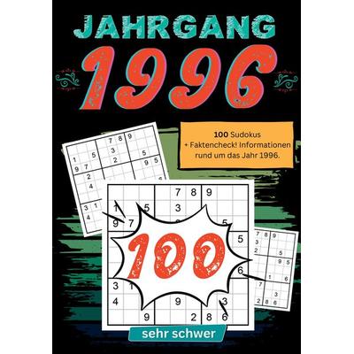 1996- Rätselspaß und Zeitreise, Taschenbuch von Sudoku Jahrbücher, Tredition, 978-3-384-19150-2