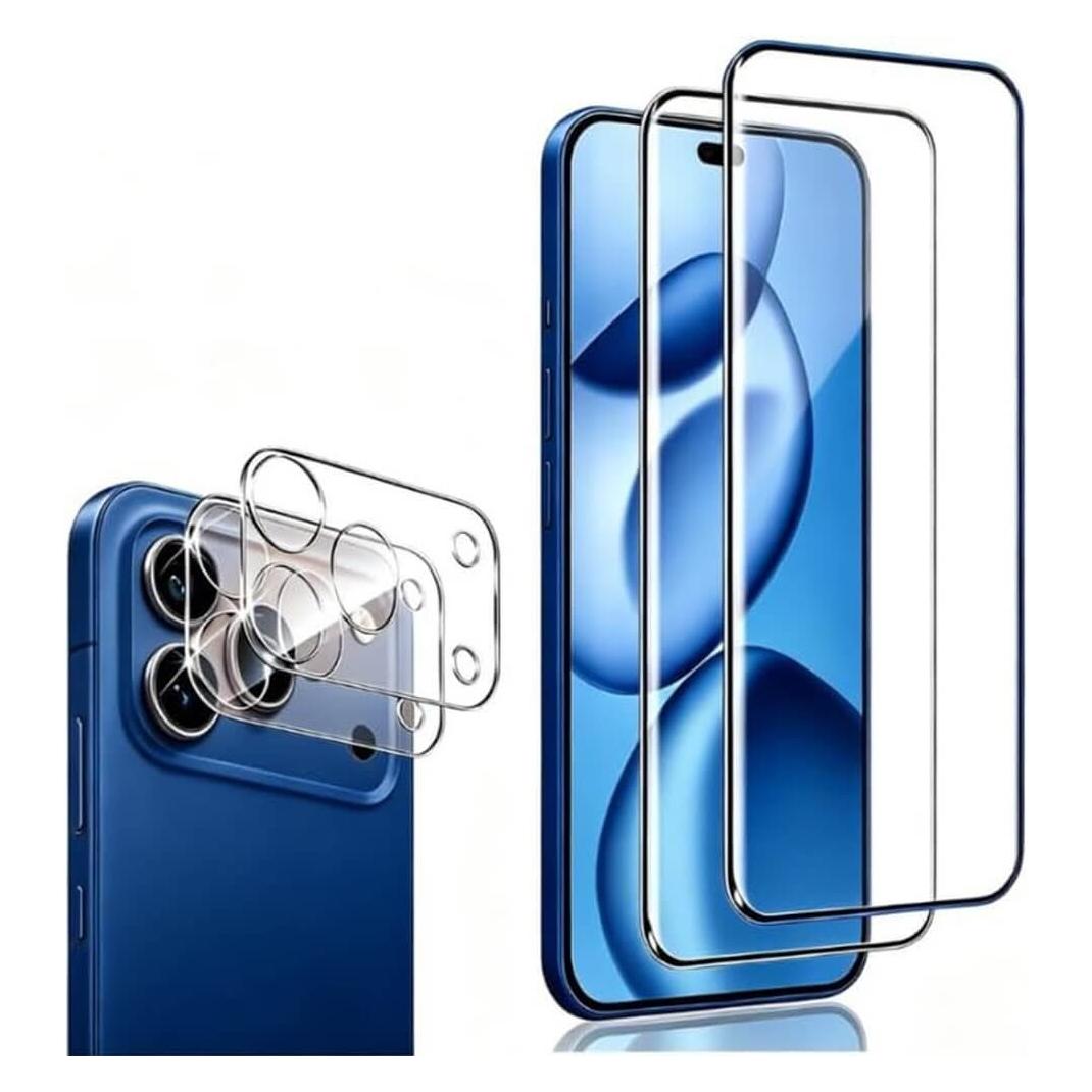 Cover-Discount iPhone 18 Pro - 2 Stk. Set Panzerglas Display und Kamera (2 Stk., Apple iPhone 18 Pro) (76687418)