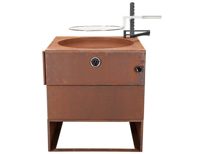 Nouvel Holzkohlegrill, Rostfarben, Metall, 70x76x70 cm, Grillen, Grills, Holzkohlegrill