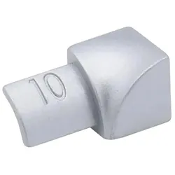 Runde Innenecken für Aluminiumprofile silber matt (H= 8 mm)