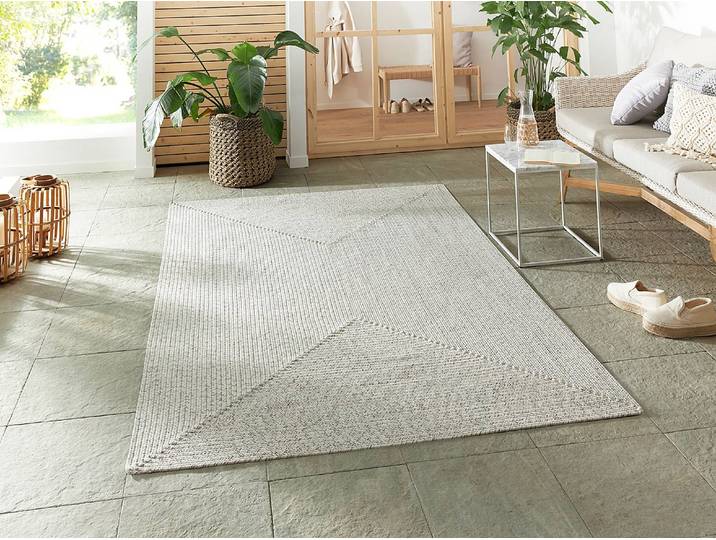 In- & Outdoorteppich Trenzado Typ C Grau/Hellgrau Polypropylen 160 x 230cm