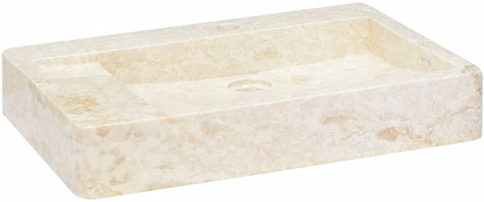 Borough Wharf Trautman 580 mm L x 390 mm W Marble Rectangle Sink Cream 390mm W