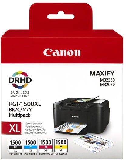 Canon PGI-1500XL Black & Colour Ink Cartridges - Multipack