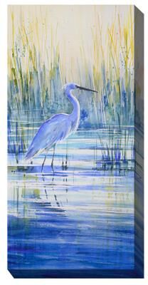 BLUE BEAUTY OUTDOOR ART 24X48 by West of the Wind in Multi