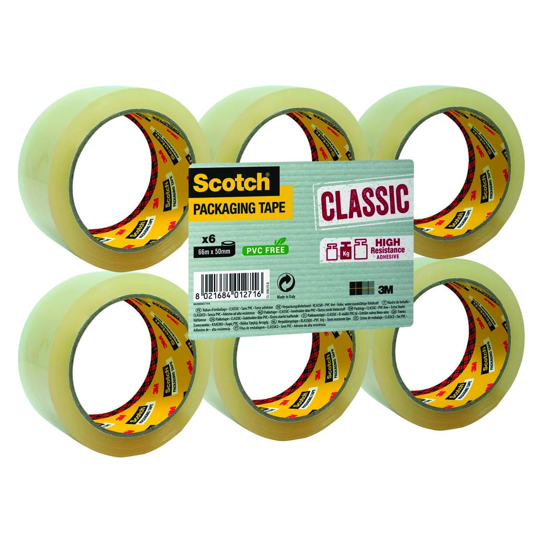 Scotch Verpackungsband Classic (CL.4850.F6.T), 48mm, 50m, 6Stk, transparent (48 mm) (49797874)