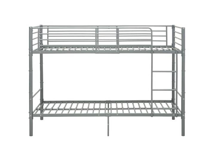 (En Promotion)Lit 1 PERSONNE 90x200cm Lit superposé pour enfants Contemporain sans matelas gris métal 90x200cm L621274
