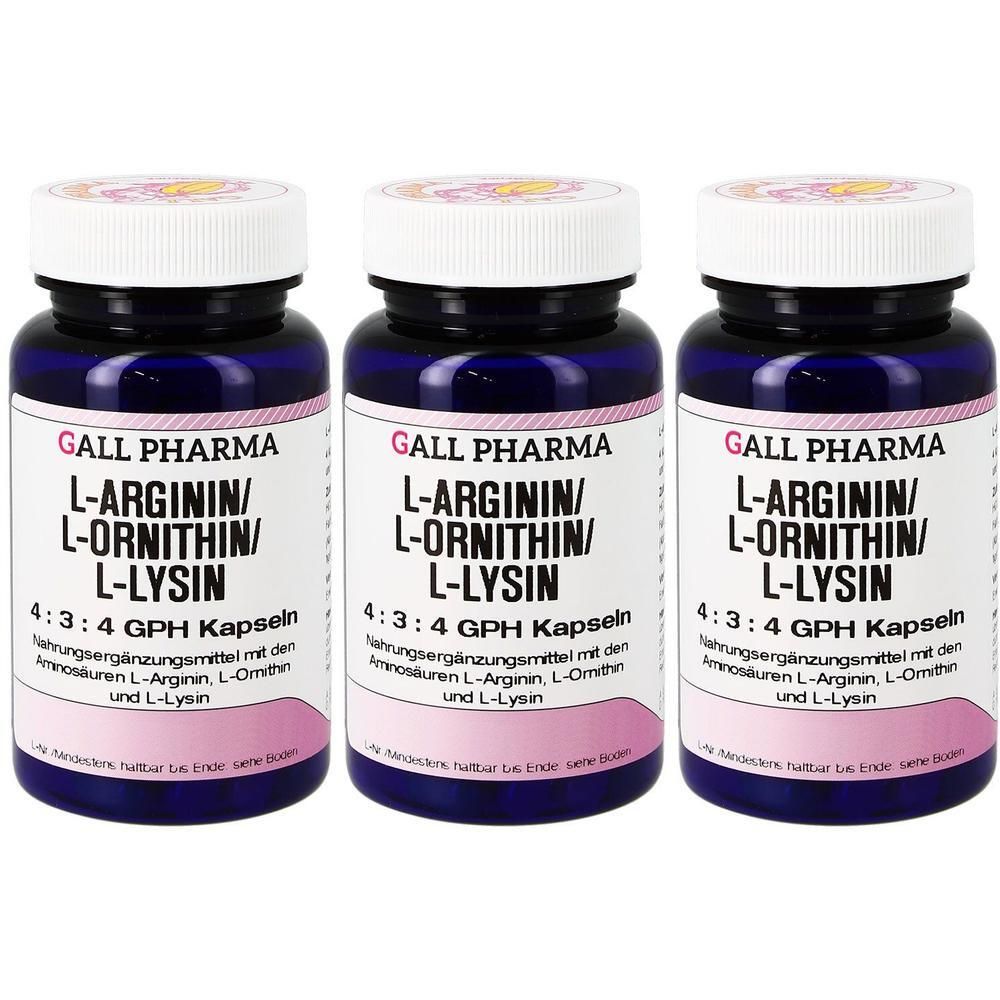 L-ARGININ/L-ORNITHIN/L-Lysin 4:3:4 GPH Kapseln x3 3x180 St