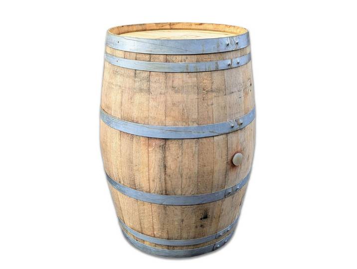 Temesso Stehtisch 300L Weinfass geschlossen als Stehtisch, Dekofass