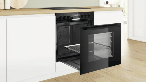 Bosch HEB578BB4 + NVQ645CB6E, Zonen-Induktionskochfeld, 4 Zone(n), Glaskeramik, Schwarz, Touchsteuerung, 58,3 cm