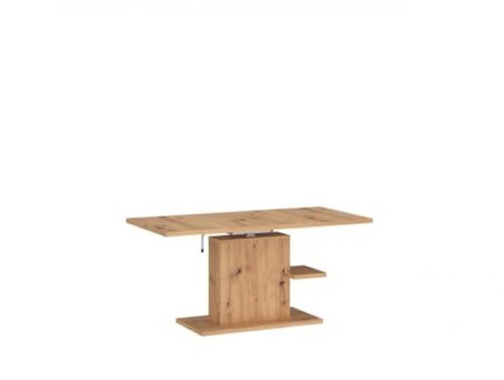 Couchtisch Cortado 07 höhenverstellbar Ablage 110x65x54-73 cm Wohnzimmer Höhenverstellbares Blatt für Essen oder Arbeiten, offene Ablage für Fernbedienung, pflegeleichte Laminat Oberfläche