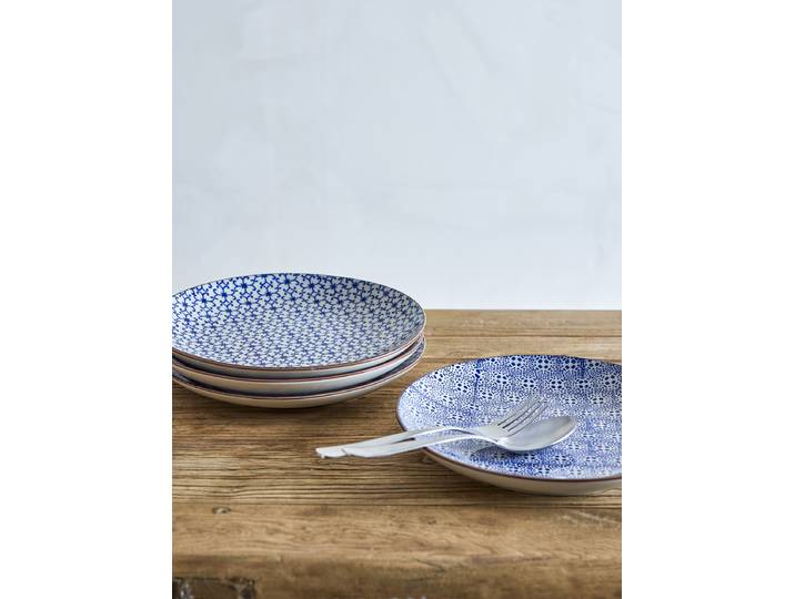 Assiettes Karine lot de 4 Ø 25cm Bleu