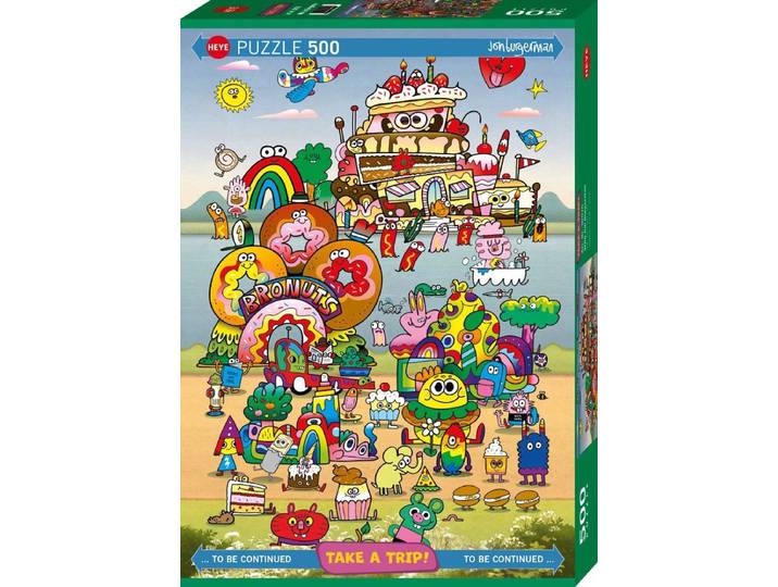 Heye Jon Burgerman puzzel - Take a Trip - 500 stukjes - 35 x 50 cm