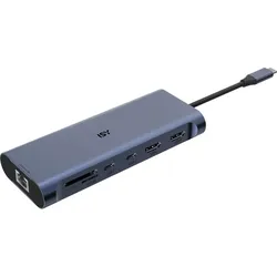 ISY IAD-1030-1 12-in-1-USB-C-Multiport-Adapter + Power Delivery, Silber