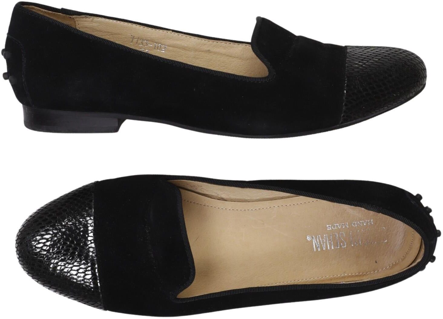 Shirin Sehan Damen Halbschuh, Schwarz, Gr. EU 37, kein / Etikett - Second Hand