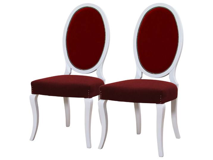 Polsterstuhl Altona 2er-Set 52 x 106 x 57cm Rot/Bordeaux