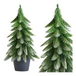 Lean Toys Dekorativer Weihnachtsbaum, silberfarben, 22 x 10 cm (22 cm) (69880370)