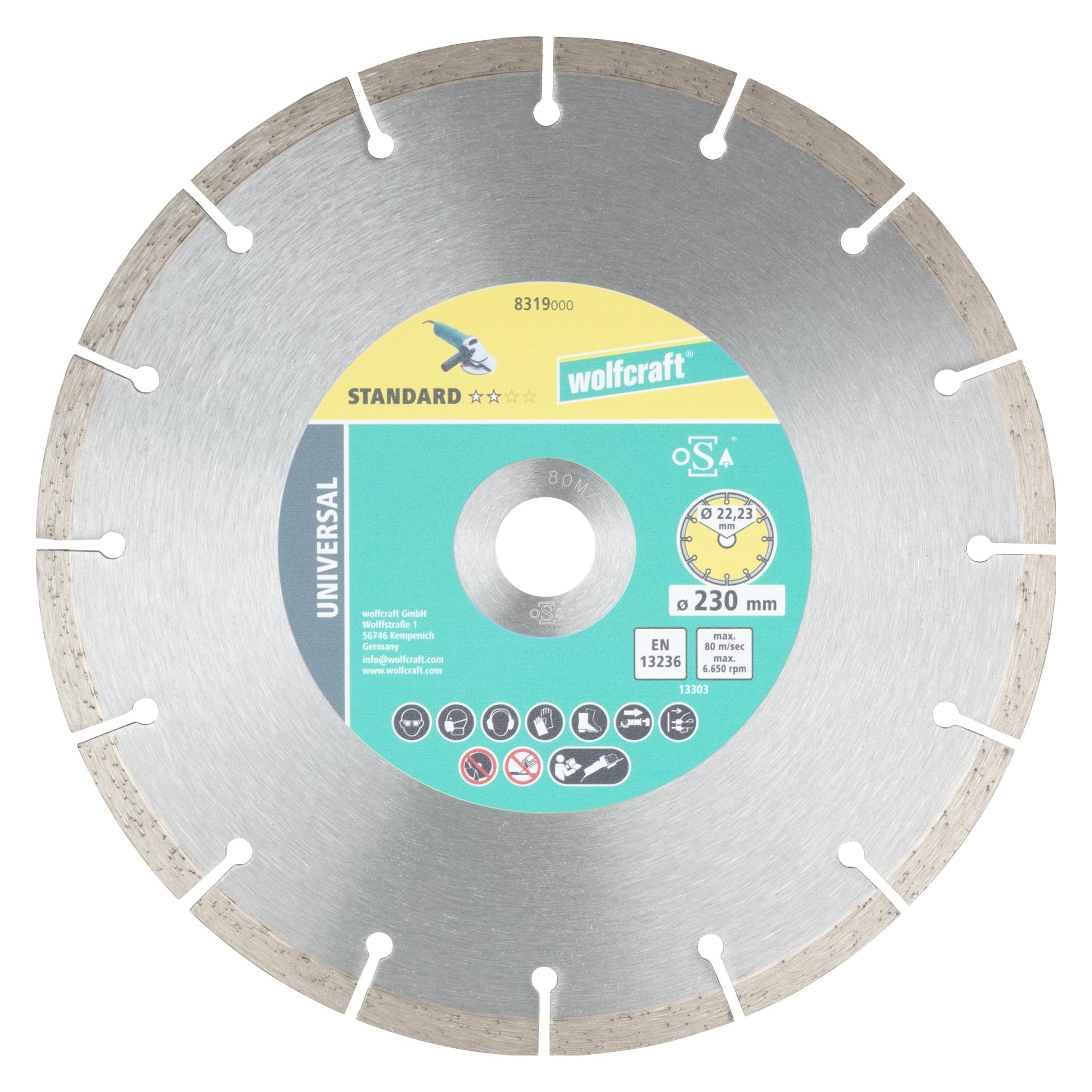 wolfcraft 1 Diamant-Trennsch Solid Univ. Ø230mm HP (8319000)