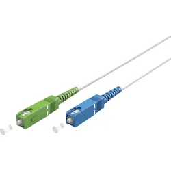 GOOBAY 59621 - Simplex LWL Patchkabel, SC-APC (8°) SC-UPC, weiß, 5.0 m
