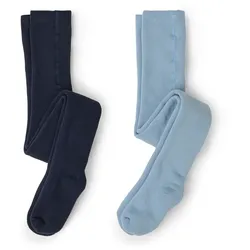 Tchibo - 2 Kinder-Frottee-Strumpfhosen - Baby - Gr. 50/56 - dunkelblau