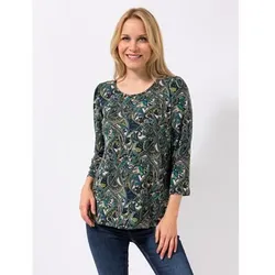 KIM & CO. Shirt, 7/8-Arm Brazil Knit Jersey Rundhalsausschnitt figurumspielend