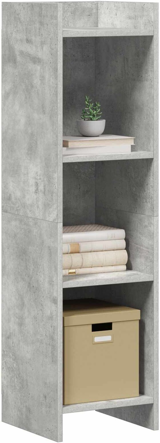 vidaXL Bibliothèque Gris Béton 30 x 30 x 111 cm Bois d'ingénierie