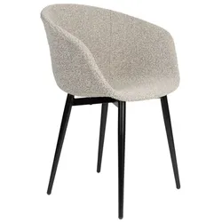 2er-Set White Label Stuhl Charly Stoff Grau