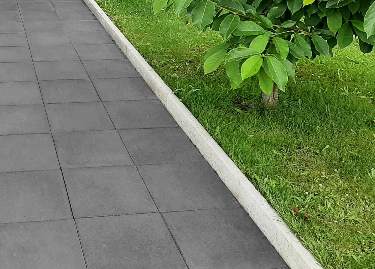 EHL Rasenkantenstein abgerundet 50 x 15 x 5 cm grau
