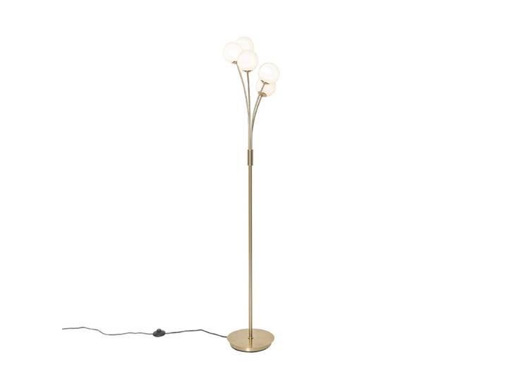 Lampadaire en acier doré