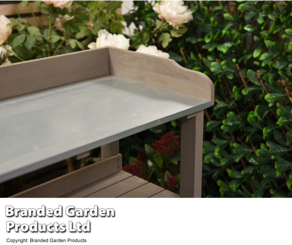 Dakota Fields Breighden Wood Potting Bench Gray 92cm H X 77cm W X 37cm D