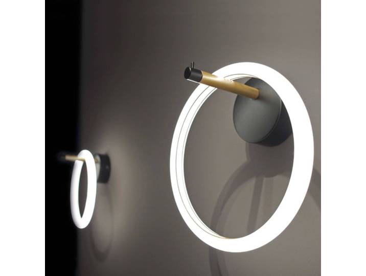 Marchetti Wandleuchte Ulaop, dimmbar, schwarz, für Wohn- / Esszimmer, Metall, Design