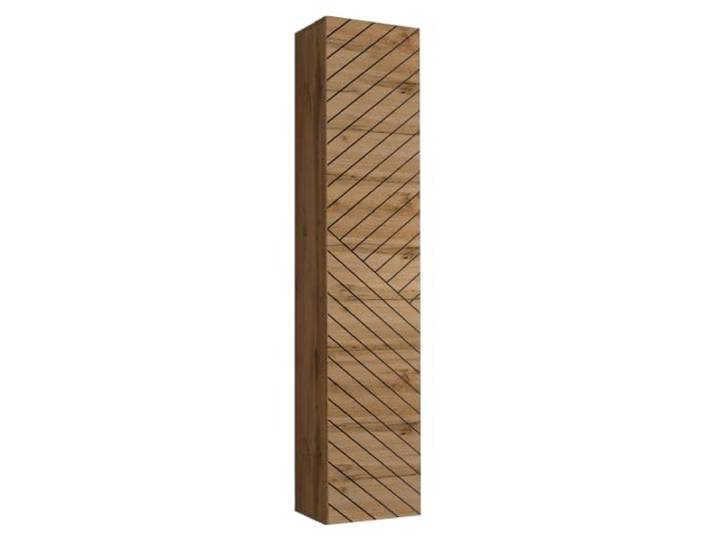 Lomadox Wohnzimmer Hängeschrank mit 30 cm Breite in Eiche mit vertikalen Rillen, 1 Tür -