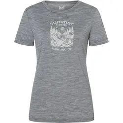 Super Natural, Damen, Sportshirt, Women's Summer Break Tee (M), Weiss, Grau