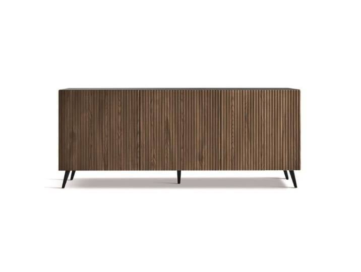 Buffet - RONDA - 3 portes - Teck - Anthracite - 180 cm