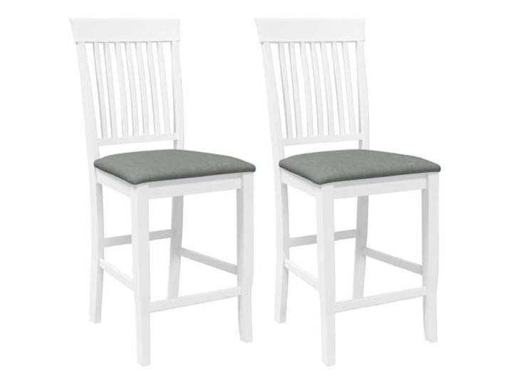Barhocker, Massivholz, Hevea, mit Kissen und Rückenlehne, 2-teilig Robustes Gummibaumholz, bequeme Kissen inklusive, ergonomische Rückenlehne, zeitloser Stil, vielseitig einsetzbar im