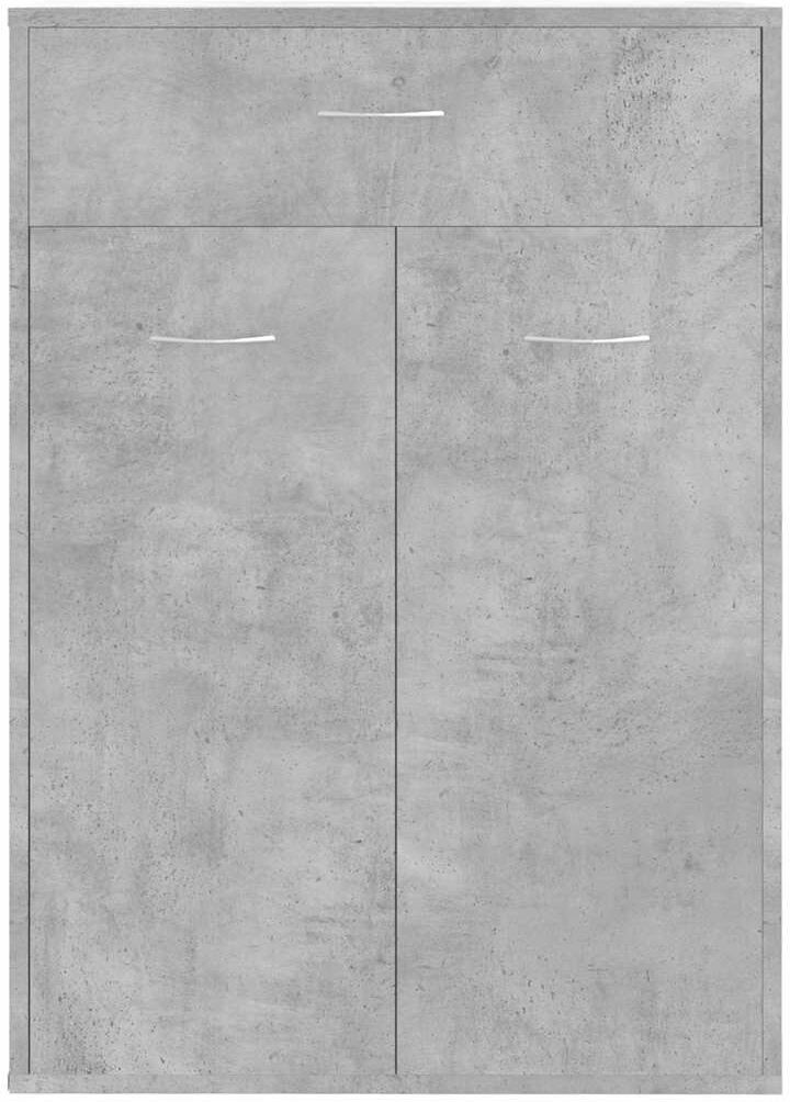 vidaXL Zapatero de contrachapada gris hormigón 60x35x84 cm Gris