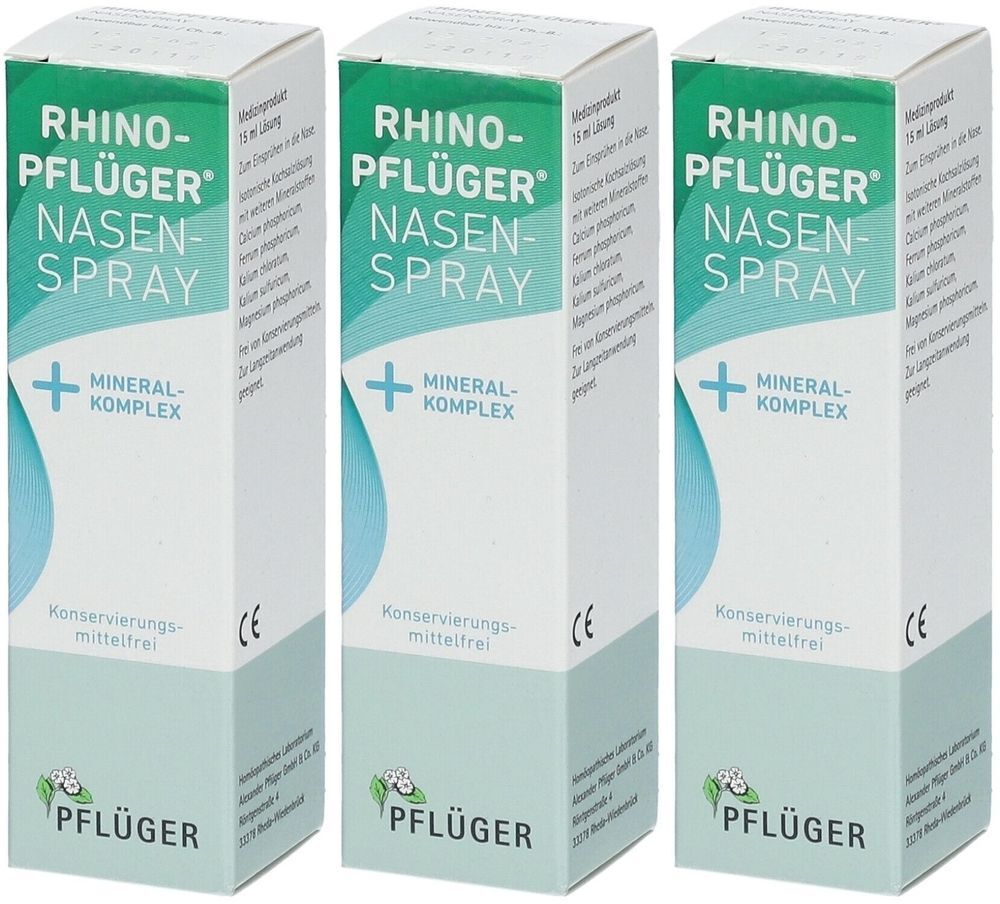 Rhino-Pflüger Nasenspray + Mineralkomplex x3 3x15 ml