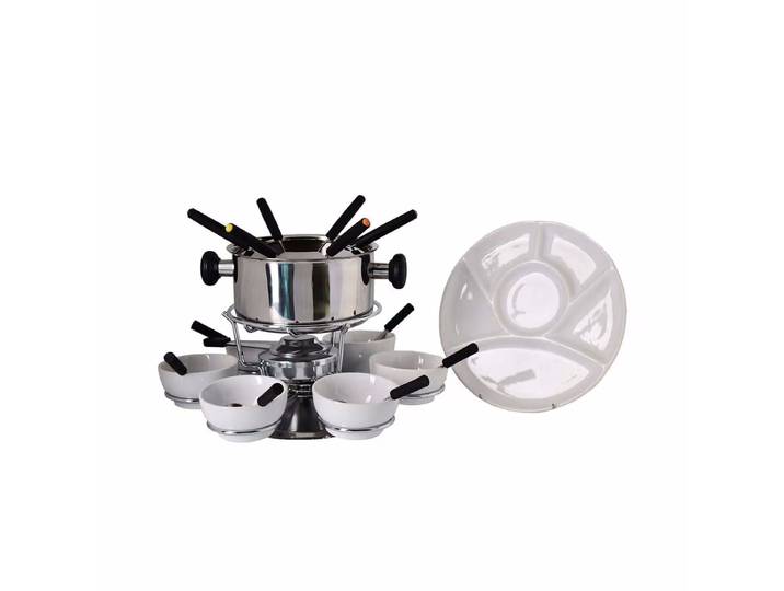 Nouvel Susanne Fondue Set 27-teilig – silber