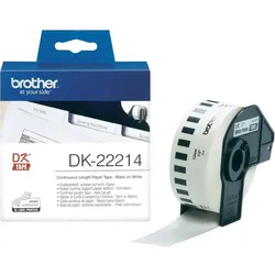 Brother DK-22214 - Thermopapier - weiß - Rolle (1,2 cm x 30,5 m) - für QL 1050, 1060, 500, 550, 560, 570, 580, 650, 700,