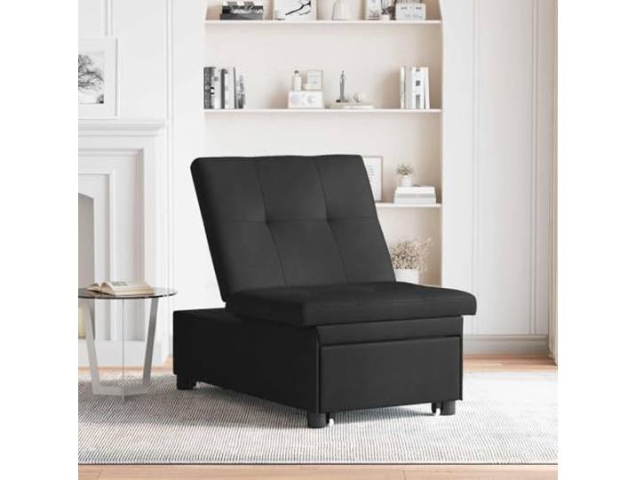 KTHLBRH Schlafsofa schwarz 194 x 67 x 82 cm Mikrofaser Konvertierbar, robuste Beine, einfache Montage, für modernes Wohnzimmer