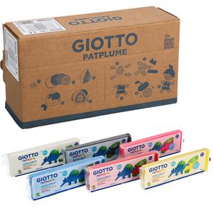 GIOTTO-Fila Knete F515300, Patplume, ab 2 Jahre, farbig sortiert, 6 Stangen je 350g