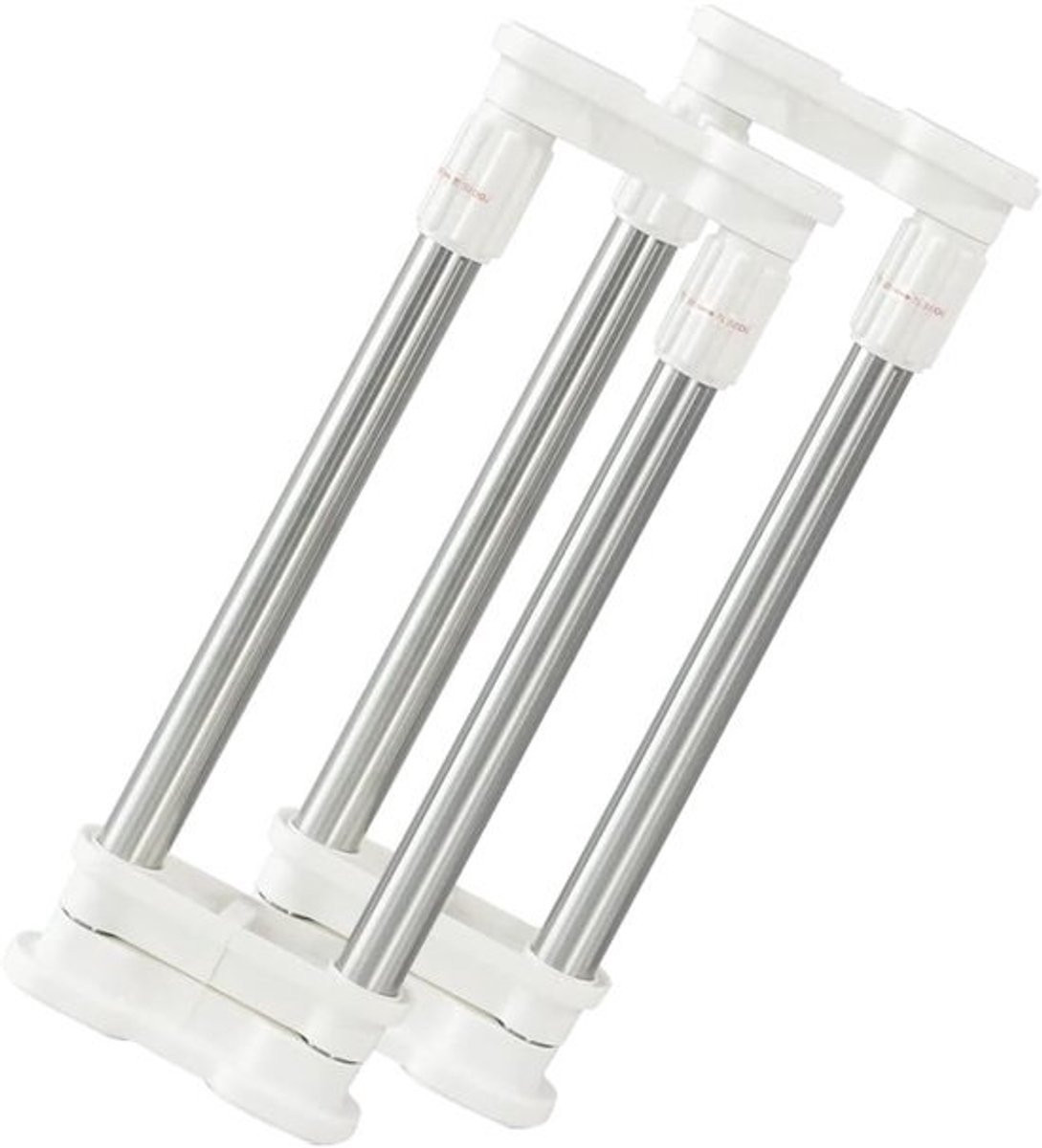 Uitbreidbare kastplank trekstang - 2-pack verstelbaar opbergrek voor keuken en badkamer