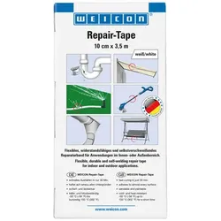 Repair-Tape | widerstandsfähiges und selbstverschweißendes Reparaturband | 3,5 m x 10 cm | weiß