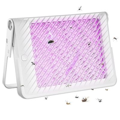 USB elektrische Mückenvernichterlampe für den Innenbereich Effiziente 365-nm-Lichtfalle für den Außenbereich mit Körpertemperatursimulation CO2-Emissionen - Kind Haustiersicher – geeignet für