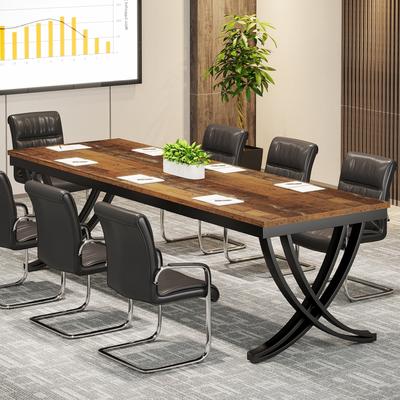 Bluebell 6.5FT Conference Table for 6-8 People , 78 inch Long Rectangular Seminar Table